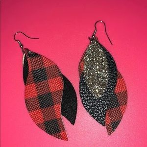 Faux Leather Earrings